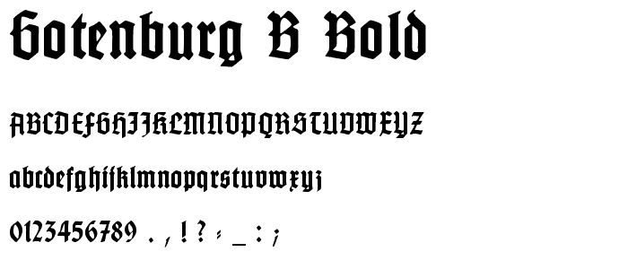 Gotenburg B Bold font